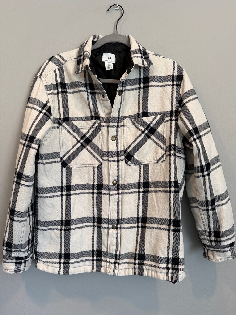 H&M Quilted Plaid Flannel Shacket / Jacket- Small